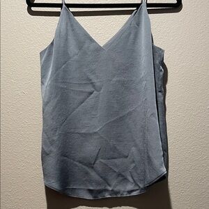 Express Gray V-Neck Blouse